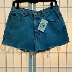 CK by Calvin Klein Button Fly Denim Shorts ~ High Waist Size 11 90's Era